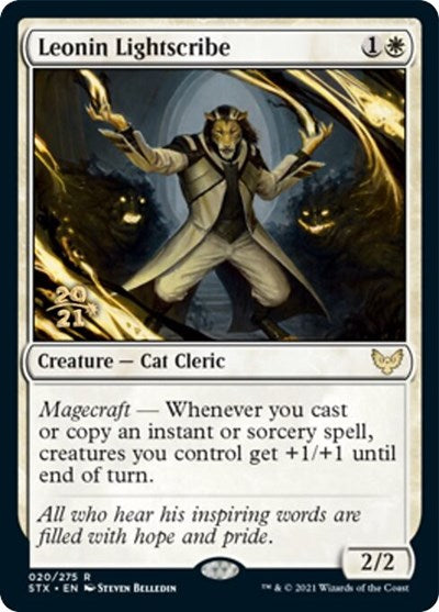 Leonin Lightscribe [Strixhaven: School of Mages Prerelease Promos] | Clutch Gaming