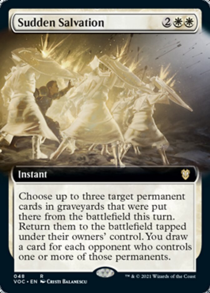 Sudden Salvation (Extended Art) [Innistrad: Crimson Vow Commander] | Clutch Gaming