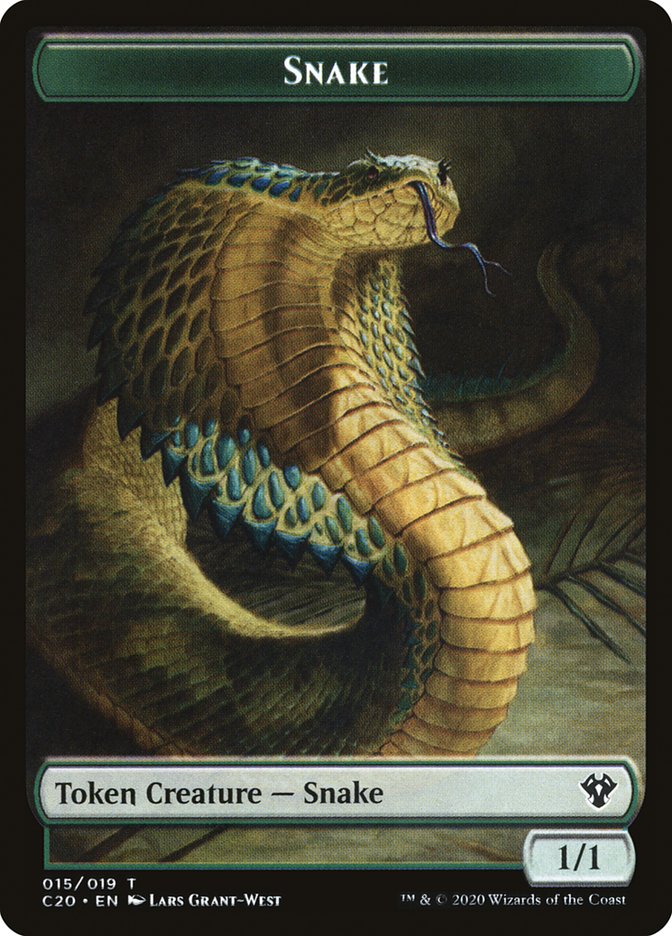 Beast (010) // Snake Double-Sided Token [Commander 2020 Tokens] | Clutch Gaming