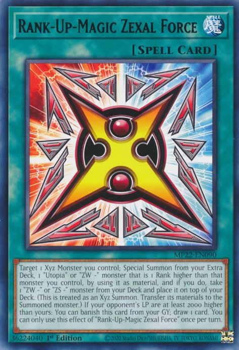 Rank-Up-Magic Zexal Force [MP22-EN090] Rare | Clutch Gaming