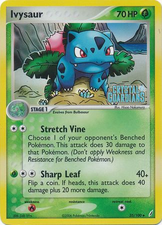 Ivysaur (35/100) (Stamped) [EX: Crystal Guardians] | Clutch Gaming