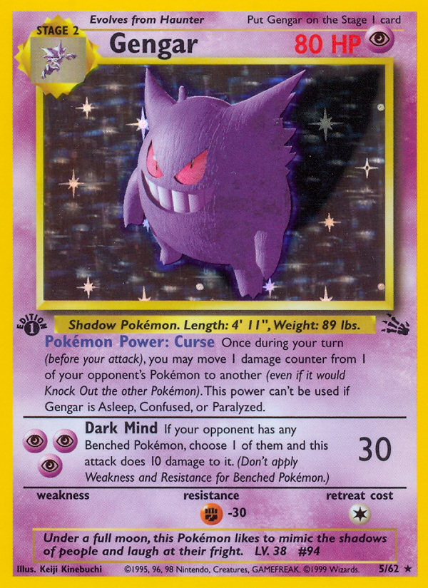 Gengar (5/62) [Fossil 1st Edition] | Clutch Gaming