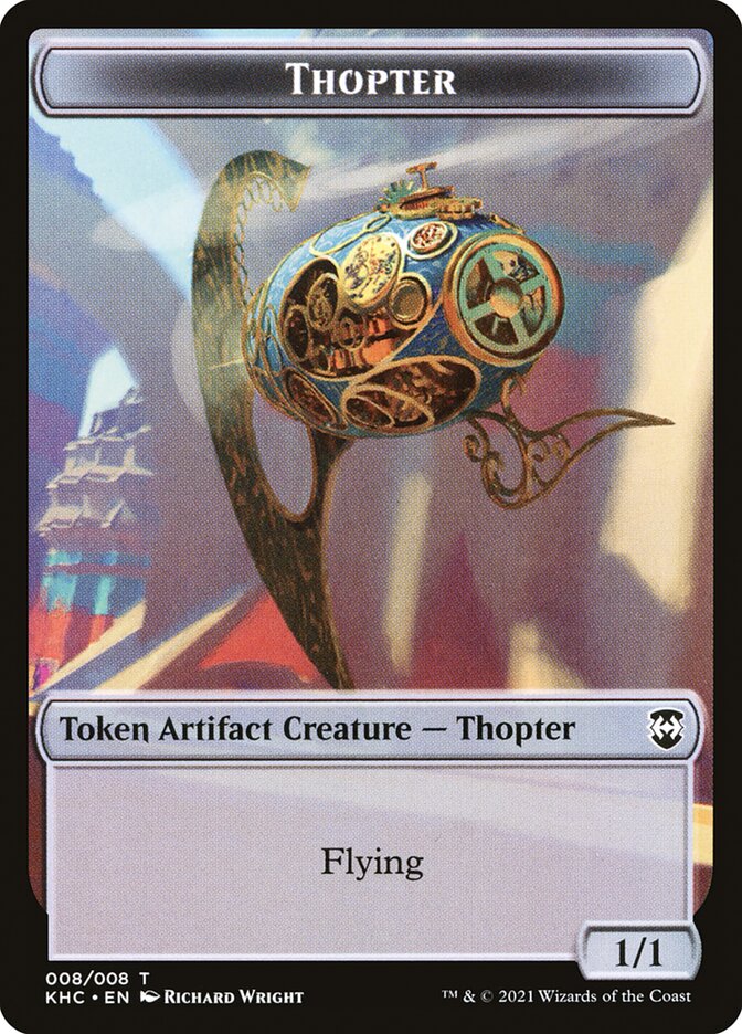 Dragon // Thopter Double-Sided Token [Kaldheim Commander Tokens] | Clutch Gaming