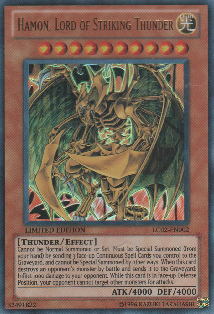 Hamon, Lord of Striking Thunder [LC02-EN002] Ultra Rare | Clutch Gaming