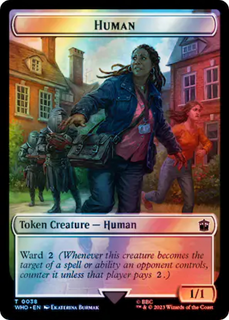 Human (0038) // Mutant Double-Sided Token (Surge Foil) [Doctor Who Tokens] | Clutch Gaming