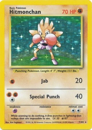 Hitmonchan (7/102) [Base Set Unlimited] | Clutch Gaming