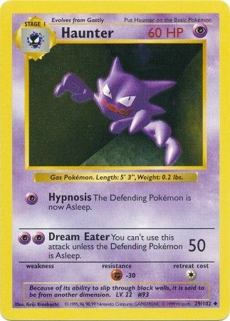 Haunter (29/102) [Base Set Shadowless Unlimited] | Clutch Gaming