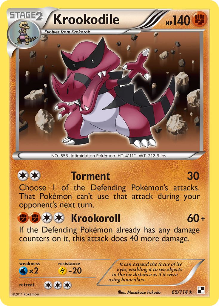 Krookodile (65/114) [Black & White: Base Set] | Clutch Gaming