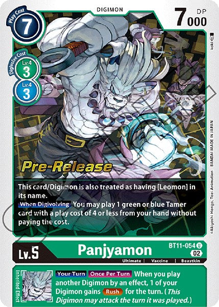 Panjyamon [BT11-054] [Dimensional Phase Pre-Release Promos] | Clutch Gaming