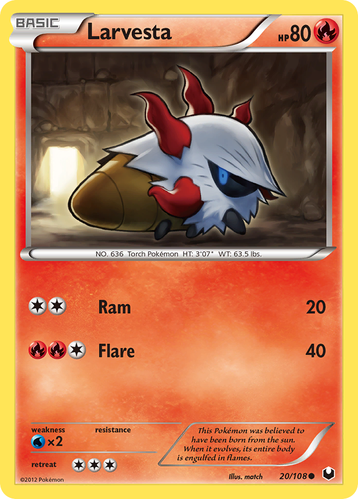 Larvesta (20/108) [Black & White: Dark Explorers] | Clutch Gaming