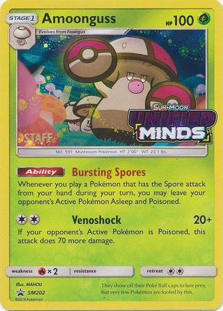 Amoonguss (SM202) (Staff Prerelease Promo) [Sun & Moon: Black Star Promos] | Clutch Gaming