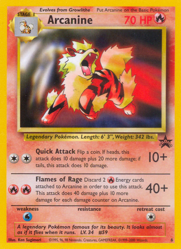 Arcanine (6) [Wizards of the Coast: Black Star Promos] | Clutch Gaming