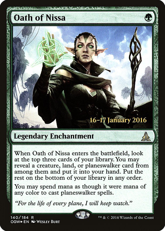 Oath of Nissa [Oath of the Gatewatch Prerelease Promos] | Clutch Gaming