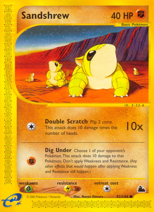 Sandshrew (92/144) [Skyridge] | Clutch Gaming