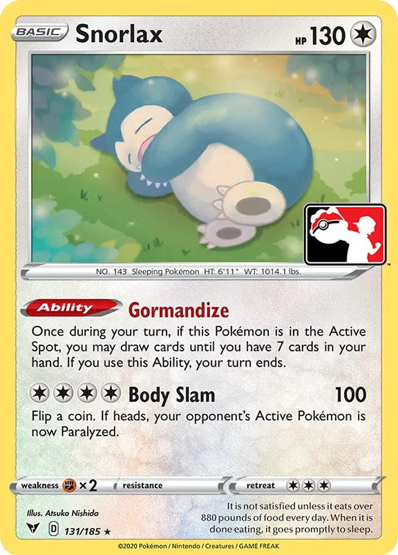 Snorlax (131/185) [Prize Pack Series One] | Clutch Gaming