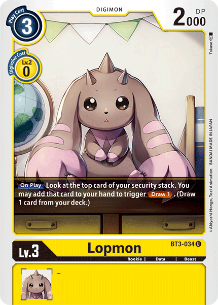 Lopmon [BT3-034] [Release Special Booster Ver.1.5] | Clutch Gaming