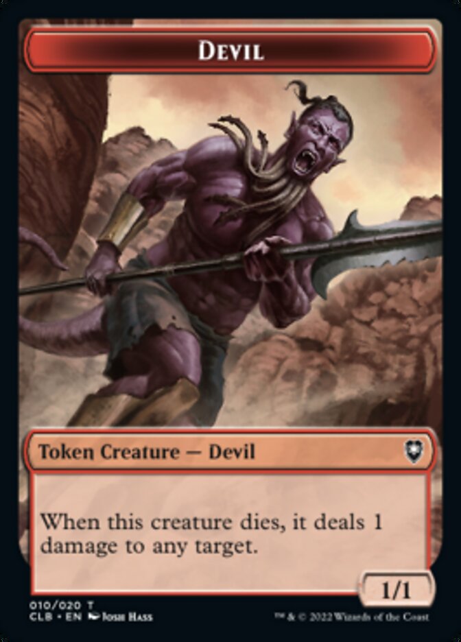 Treasure // Devil Double-Sided Token [Commander Legends: Battle for Baldur's Gate Tokens] | Clutch Gaming