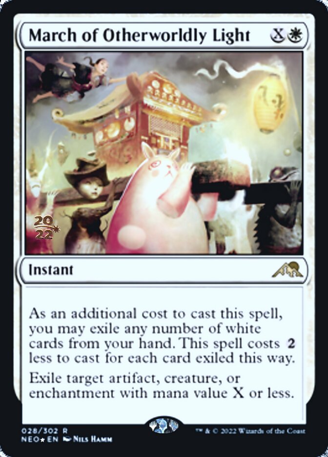 March of Otherworldly Light [Kamigawa: Neon Dynasty Prerelease Promos] | Clutch Gaming