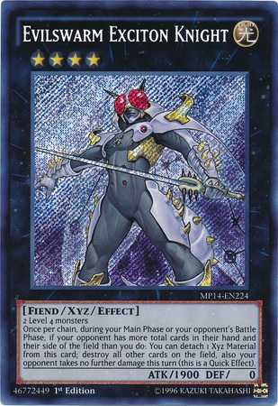 Evilswarm Exciton Knight [MP14-EN224] Secret Rare | Clutch Gaming