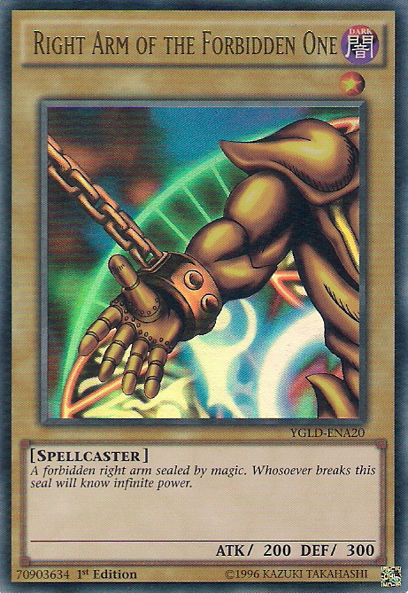 Right Arm of the Forbidden One [YGLD-ENA20] Ultra Rare | Clutch Gaming