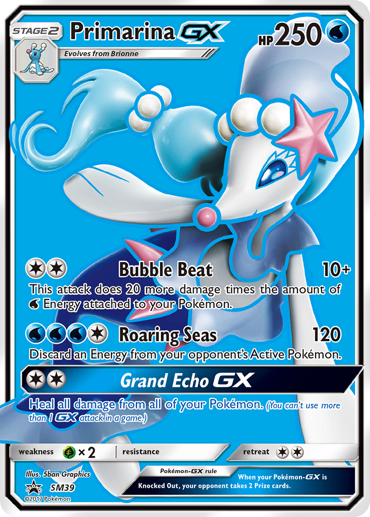 Primarina GX (SM39) [Sun & Moon: Black Star Promos] | Clutch Gaming