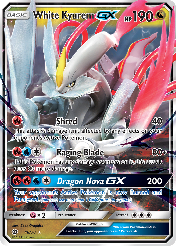 White Kyurem GX (48/70) [Sun & Moon: Dragon Majesty] | Clutch Gaming