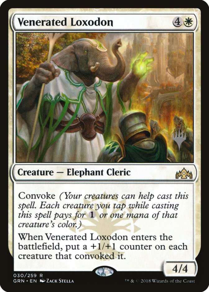 Venerated Loxodon (Promo Pack) [Guilds of Ravnica Promos] | Clutch Gaming