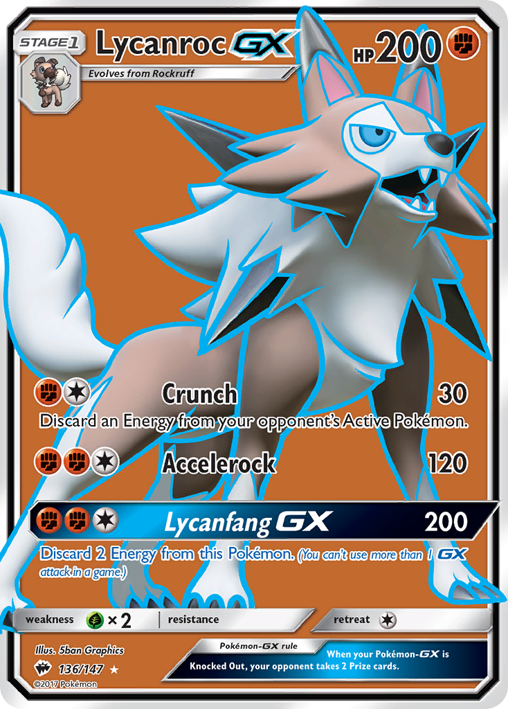 Lycanroc GX (136/147) [Sun & Moon: Burning Shadows] | Clutch Gaming