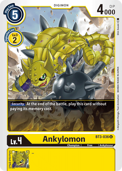 Ankylomon [BT3-036] [Release Special Booster Ver.1.5] | Clutch Gaming