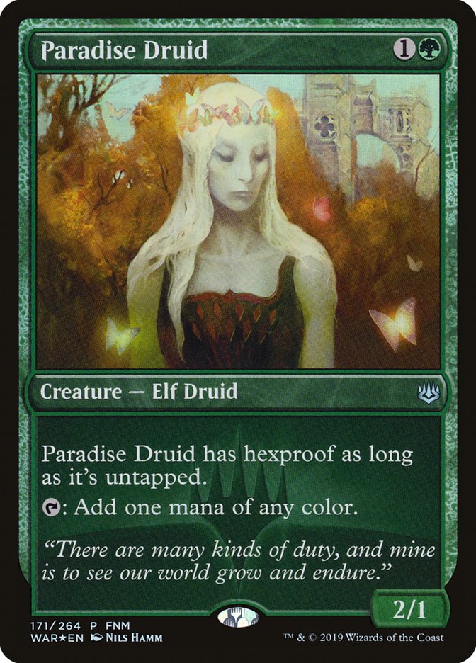 Paradise Druid (FNM) [War of the Spark Promos] | Clutch Gaming