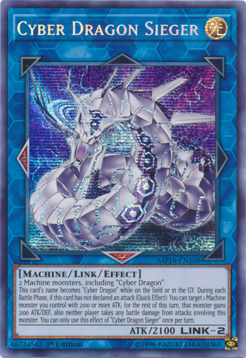 Cyber Dragon Sieger [MP19-EN108] Prismatic Secret Rare | Clutch Gaming