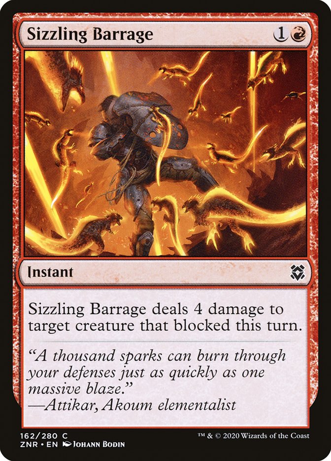 Sizzling Barrage [Zendikar Rising] | Clutch Gaming