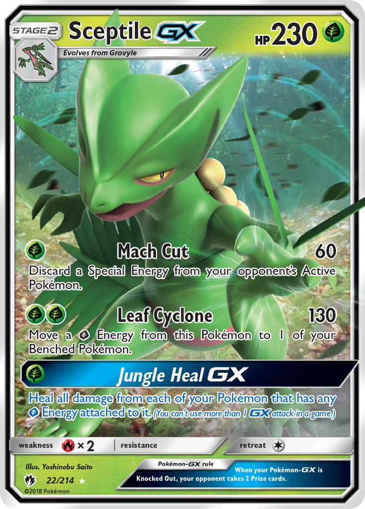 Sceptile GX (22/214) [Sun & Moon: Lost Thunder] | Clutch Gaming