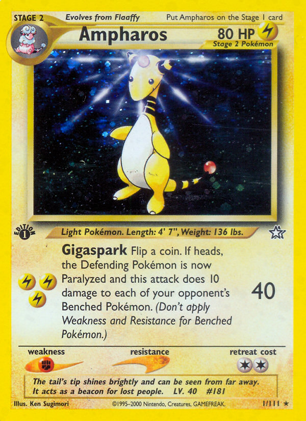 Ampharos (1/111) [Neo Genesis 1st Edition] | Clutch Gaming