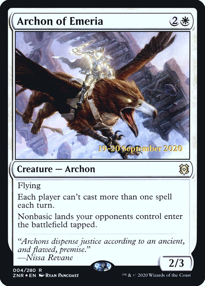 Archon of Emeria [Zendikar Rising Prerelease Promos] | Clutch Gaming