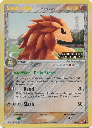 Sandslash (27/113) (Delta Species) (Stamped) [EX: Delta Species] | Clutch Gaming