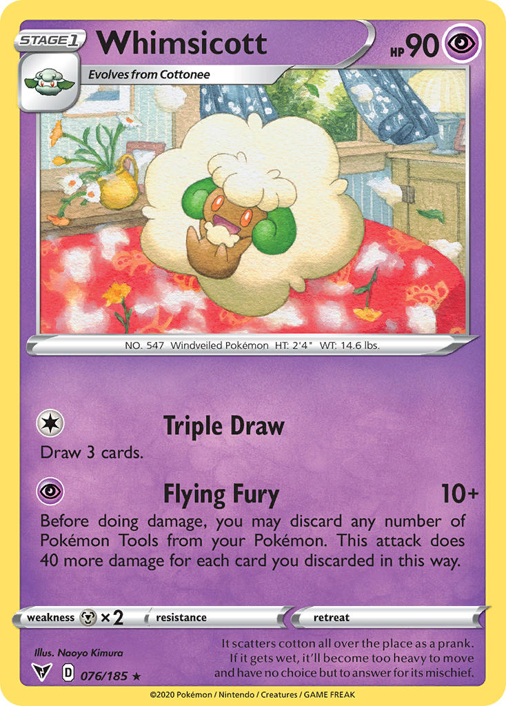 Whimsicott (076/185) [Sword & Shield: Vivid Voltage] | Clutch Gaming