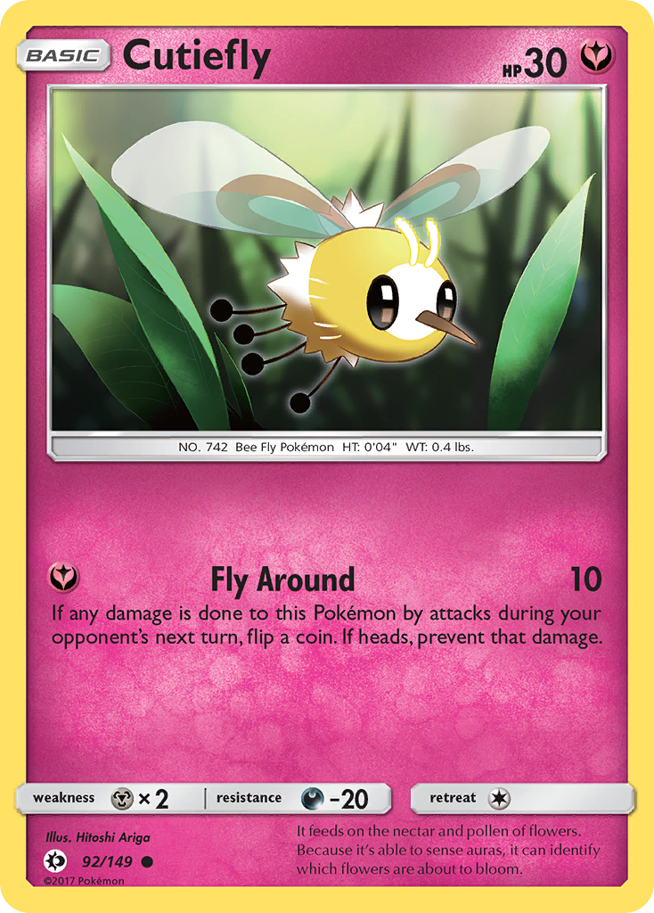 Cutiefly (92/149) [Sun & Moon: Base Set] | Clutch Gaming