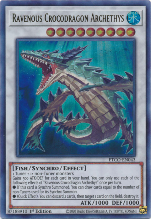 Ravenous Crocodragon Archethys [ETCO-EN043] Ultra Rare | Clutch Gaming