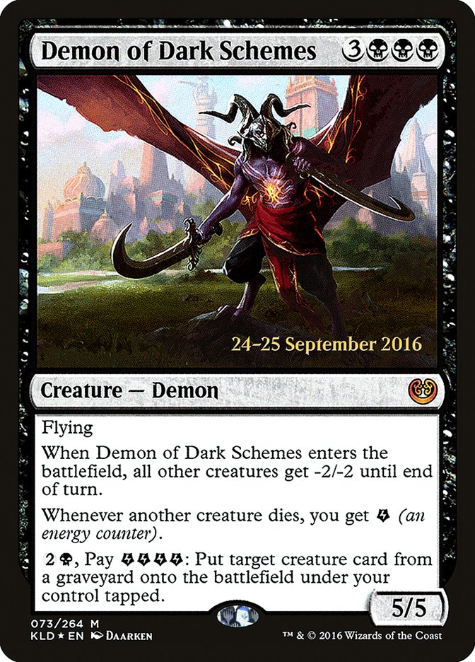 Demon of Dark Schemes [Kaladesh Prerelease Promos] | Clutch Gaming