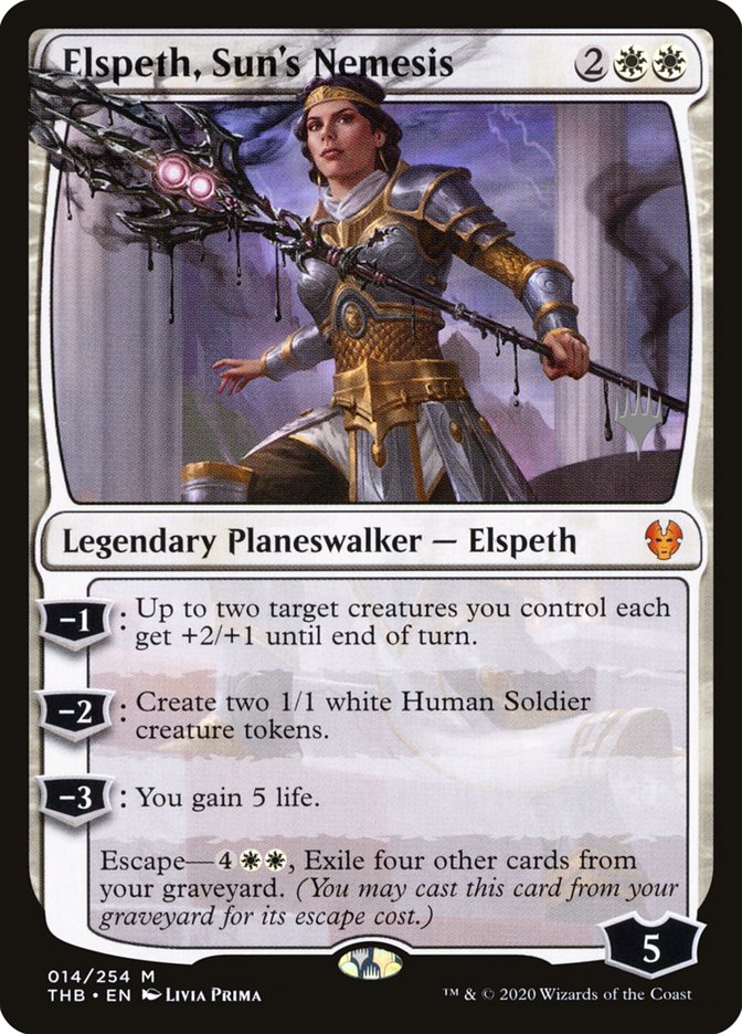 Elspeth, Sun's Nemesis (Promo Pack) [Theros Beyond Death Promos] | Clutch Gaming