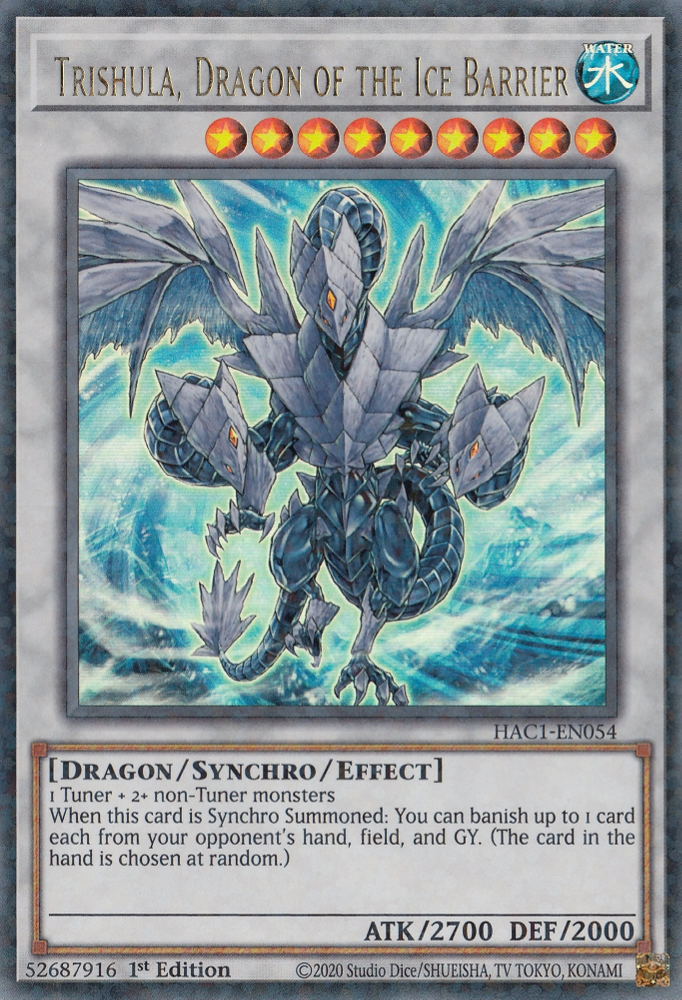 Trishula, Dragon of the Ice Barrier (Duel Terminal) [HAC1-EN054] Parallel Rare | Clutch Gaming