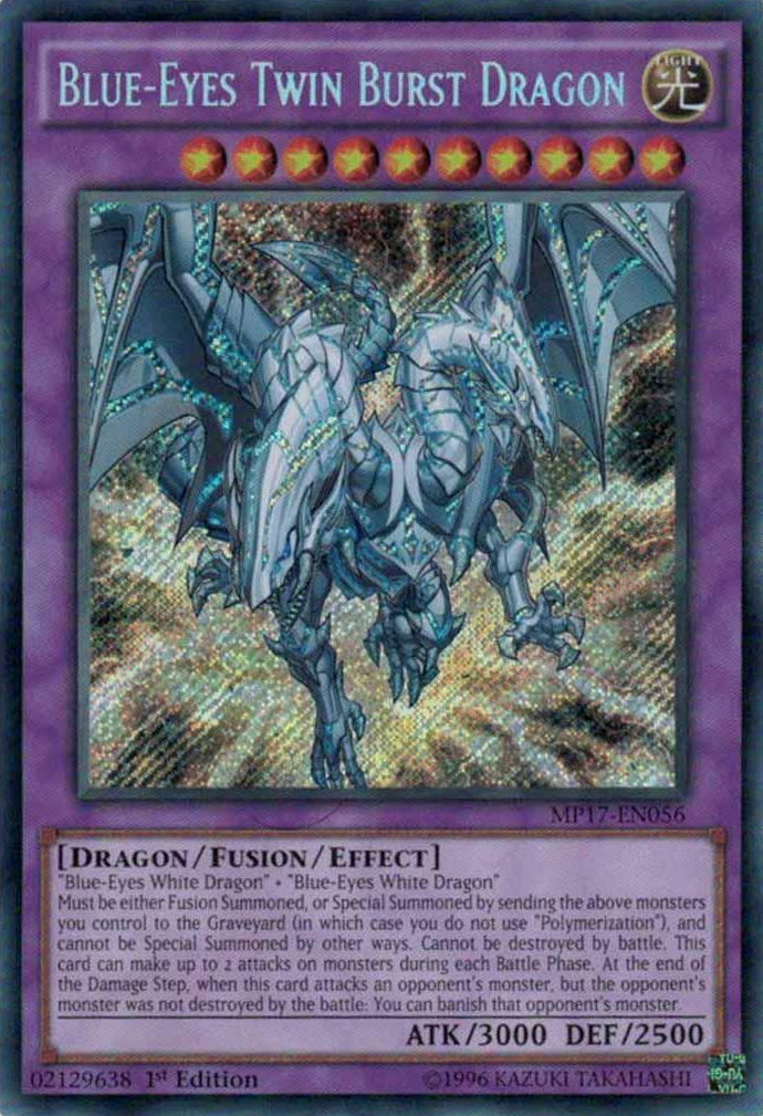 Blue-Eyes Twin Burst Dragon [MP17-EN056] Secret Rare | Clutch Gaming