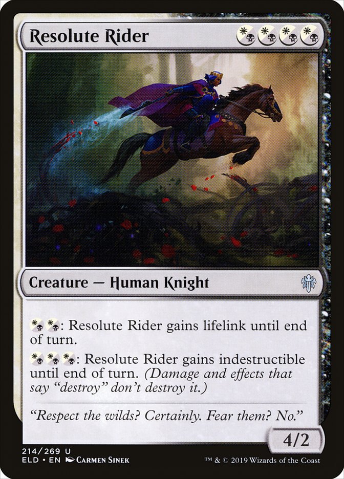 Resolute Rider [Throne of Eldraine] | Clutch Gaming