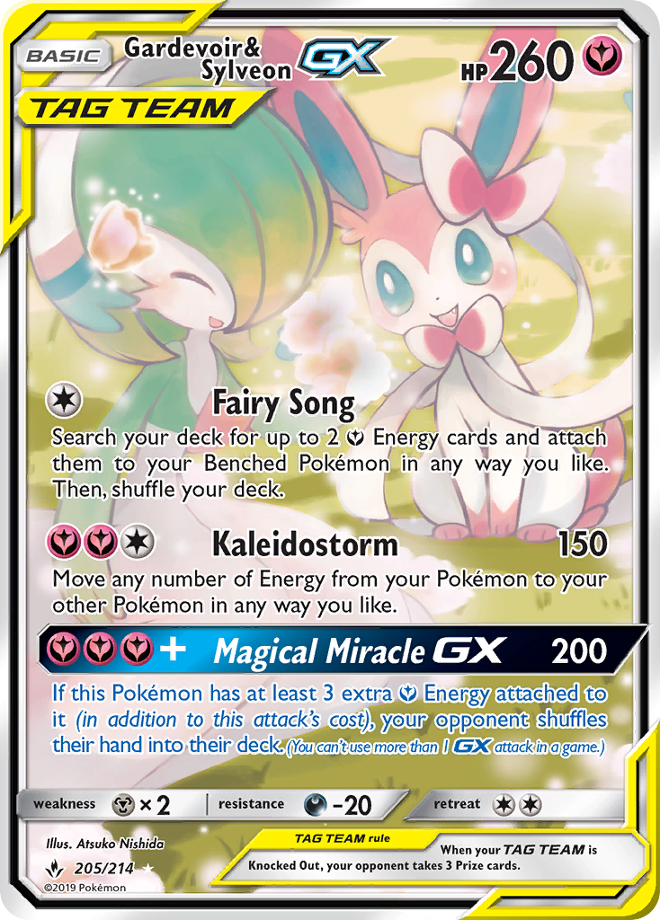 Gardevoir & Sylveon GX (205/214) [Sun & Moon: Unbroken Bonds] | Clutch Gaming