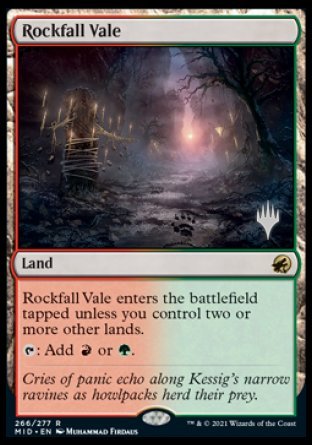 Rockfall Vale (Promo Pack) [Innistrad: Midnight Hunt Promos] | Clutch Gaming