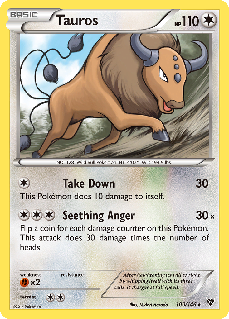 Tauros (100/146) [XY: Base Set] | Clutch Gaming