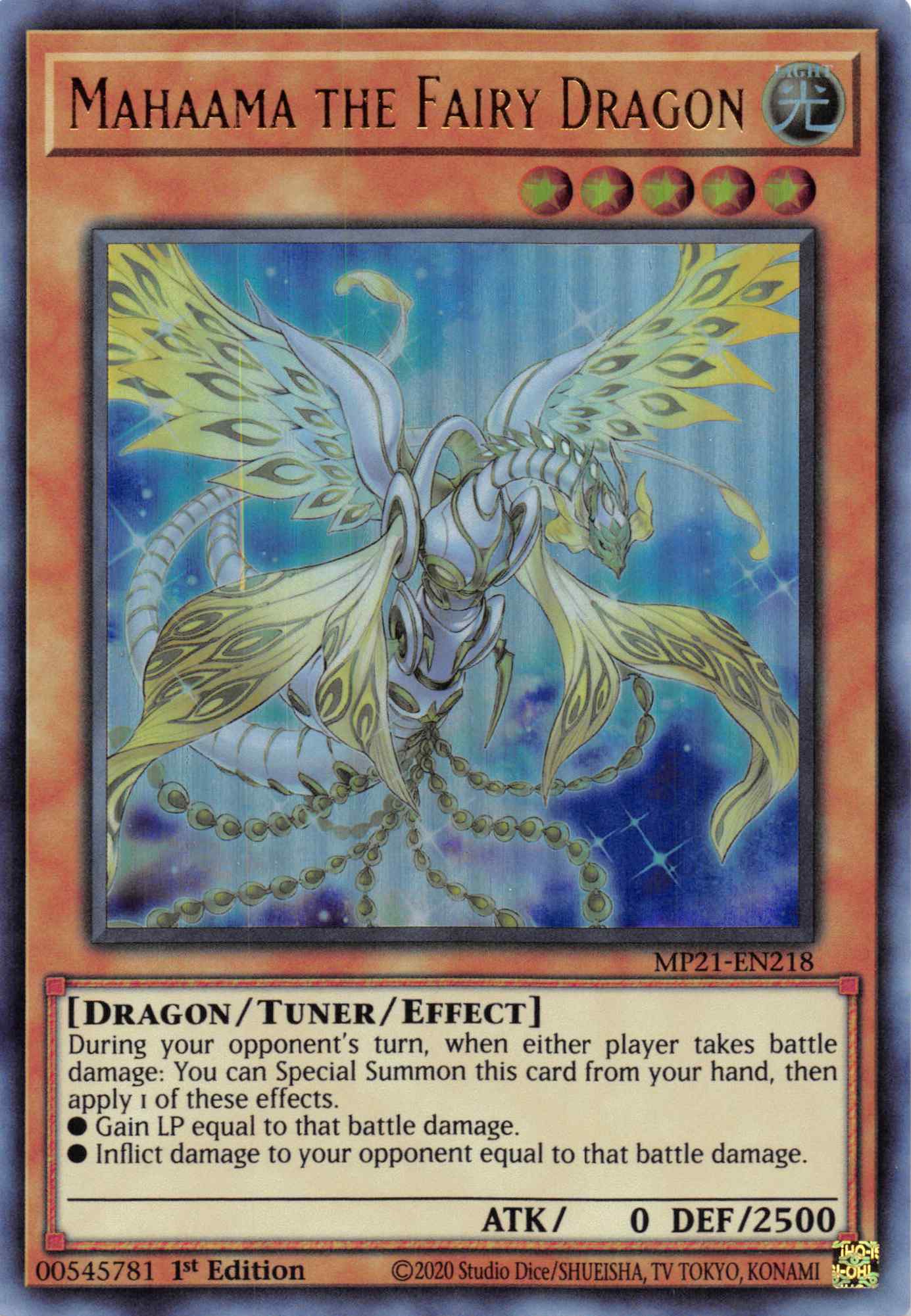 Mahaama the Fairy Dragon [MP21-EN218] Ultra Rare | Clutch Gaming