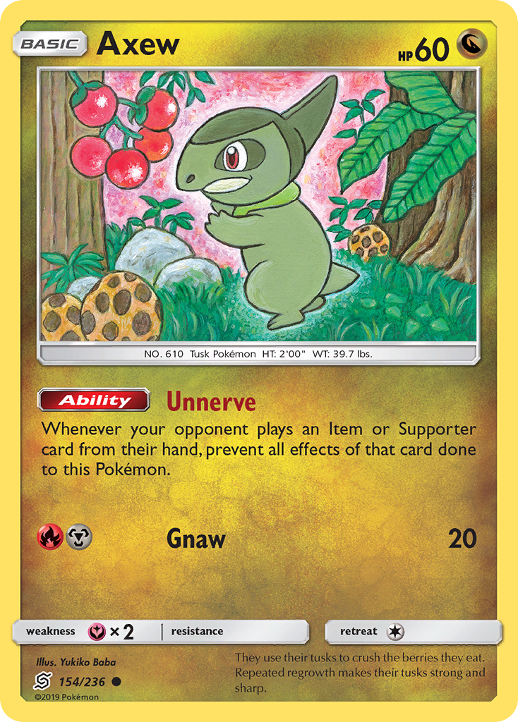 Axew (154/236) [Sun & Moon: Unified Minds] | Clutch Gaming