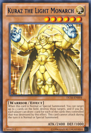 Kuraz the Light Monarch (Blue) [DL16-EN004] Rare | Clutch Gaming